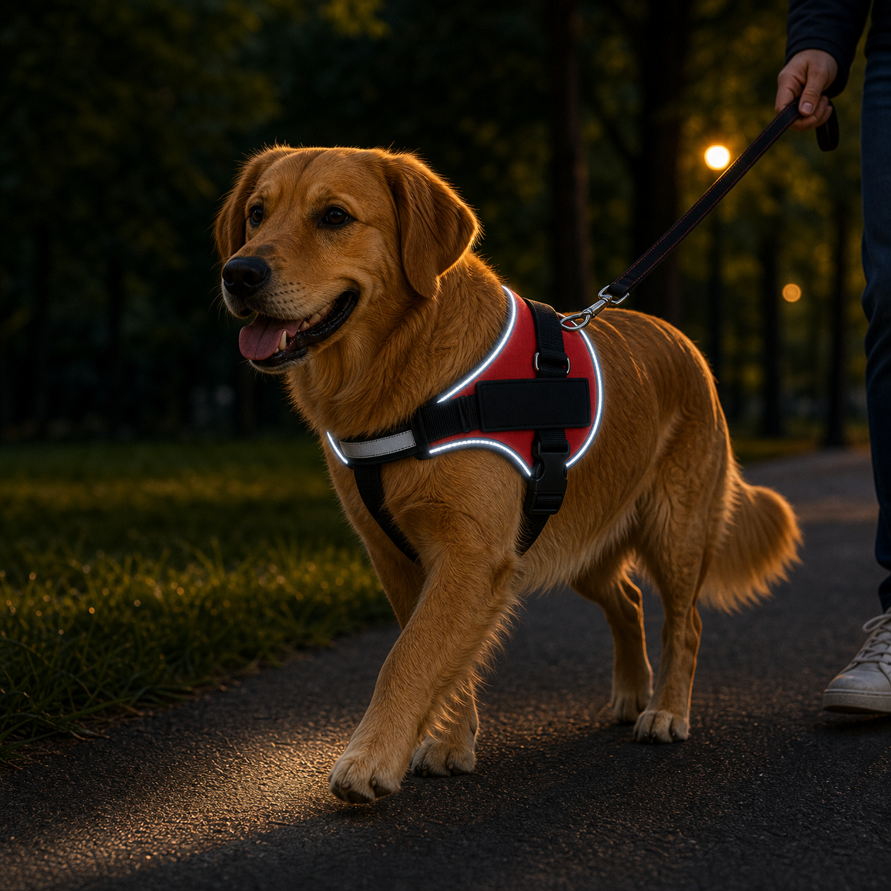 Shoplunvella reflective trim for low-light dog walks